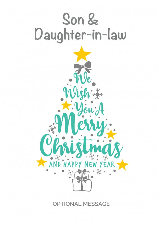 Son & Daughter-in-law Christmas Card - Wish You a Merry Christmas