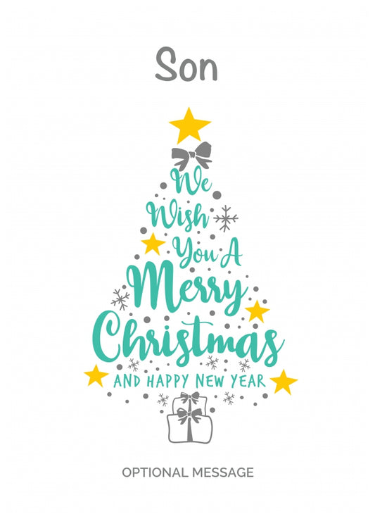 Son Christmas Card - Wish You a Merry Christmas