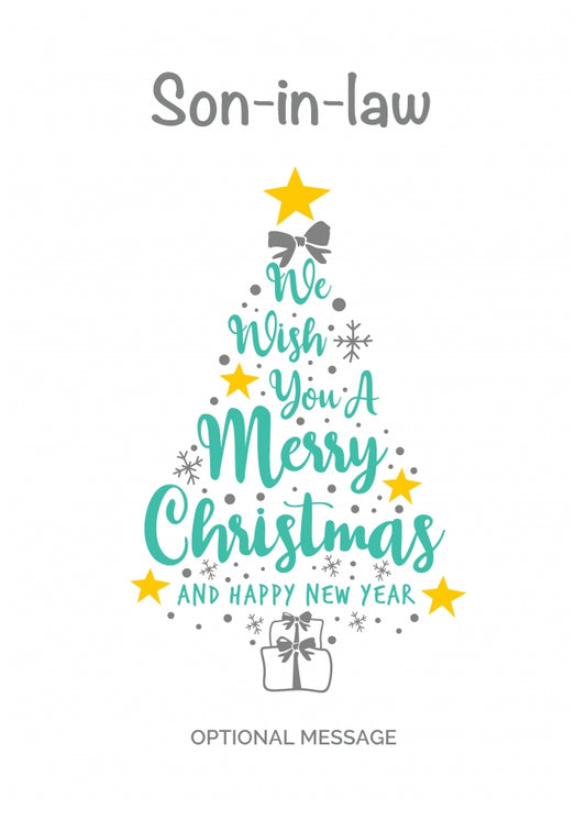 Son-in-law Christmas Card - Wish You a Merry Christmas