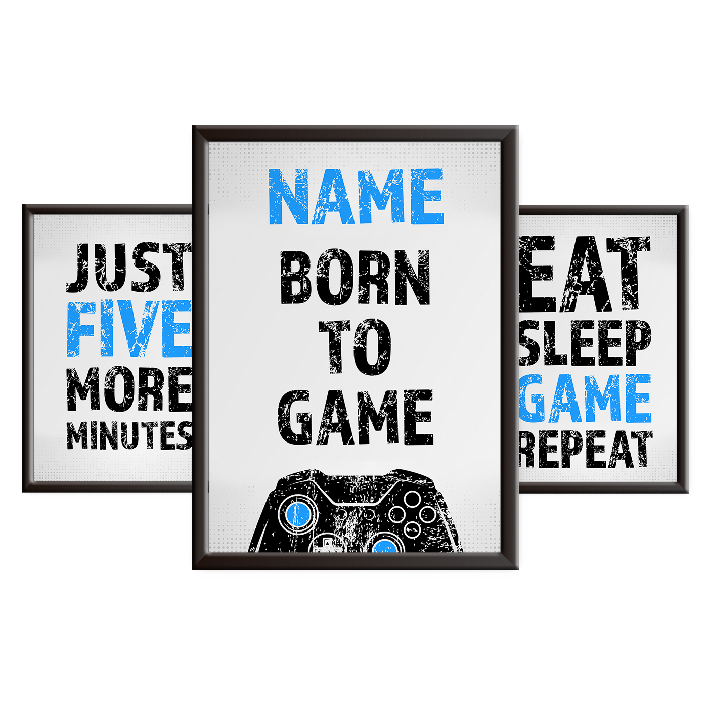 Gamers are Born to Game - Gaming Print Set - XB - Blue