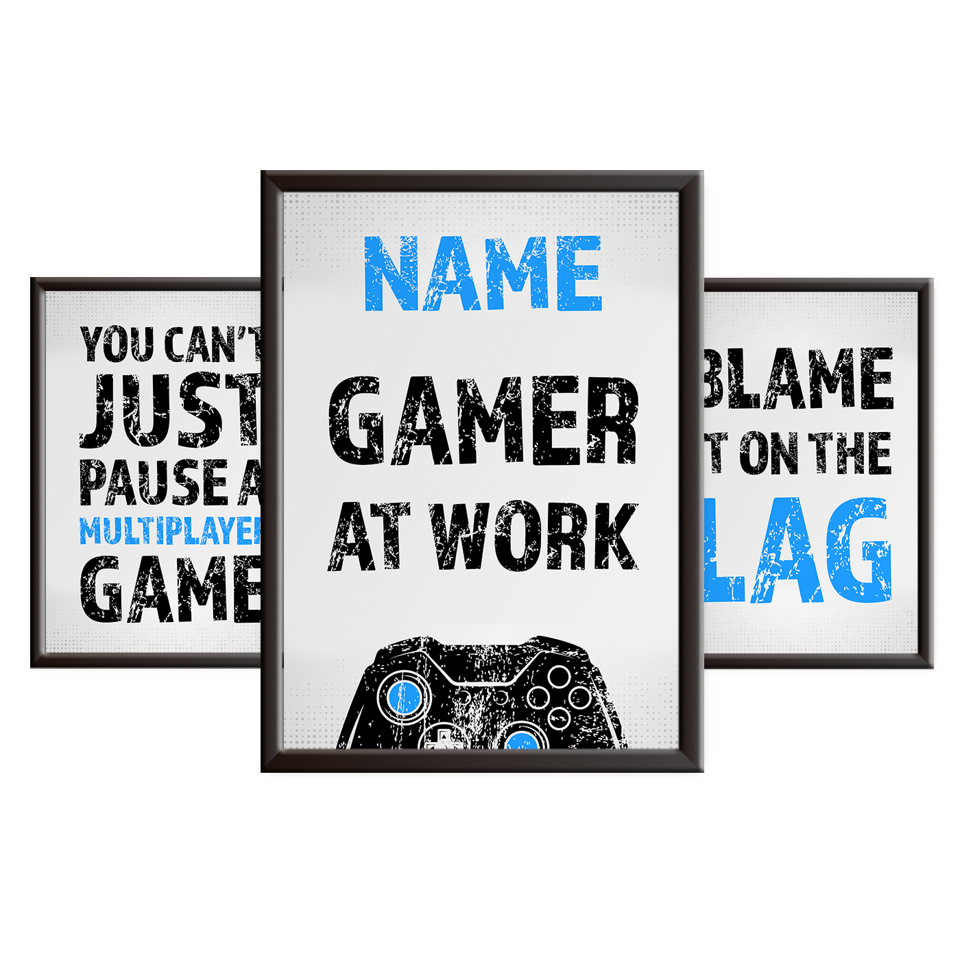 Gamer at Work - Gaming Print Set - XB - Blue