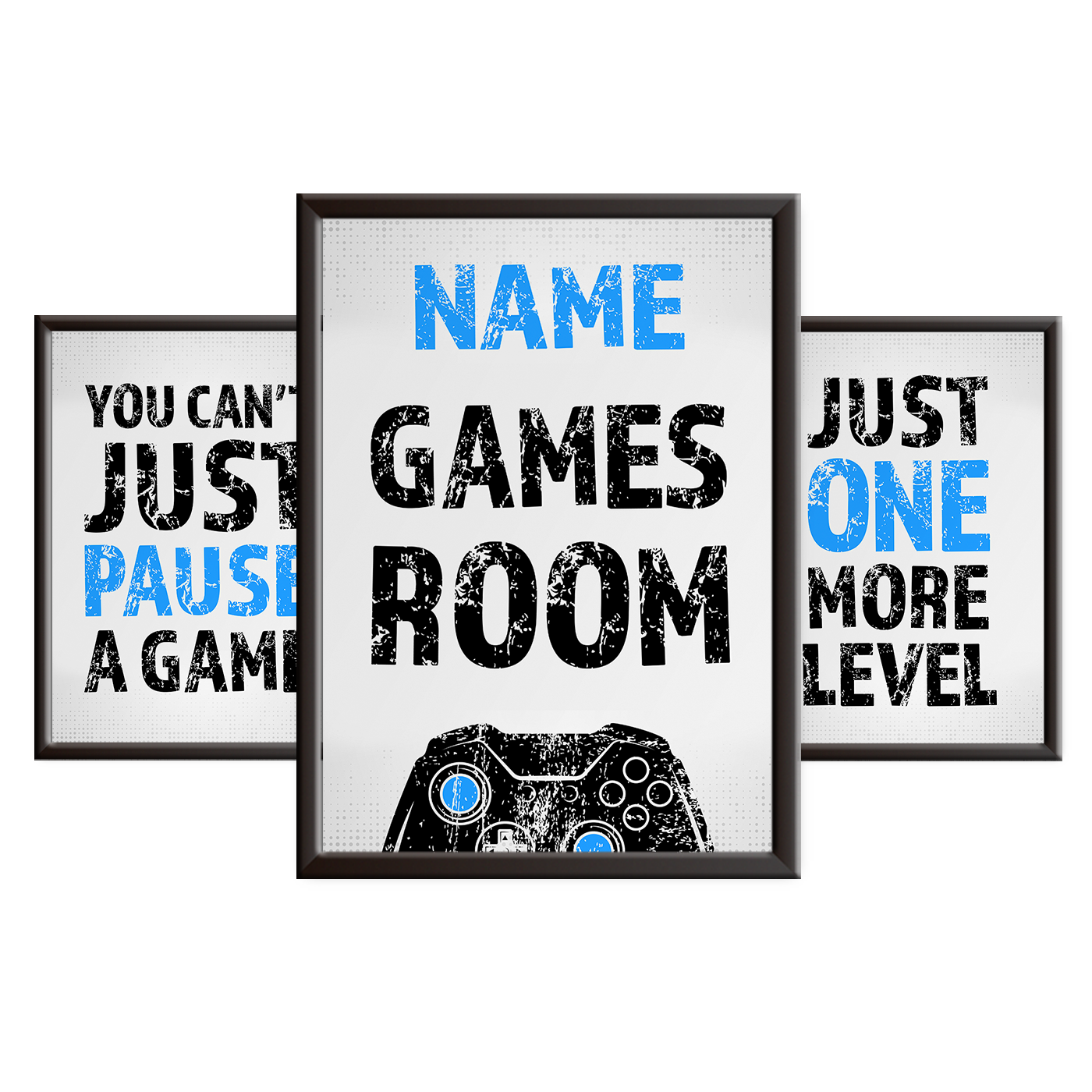 Gamers Games Room - Gaming Print Set - XB - Blue