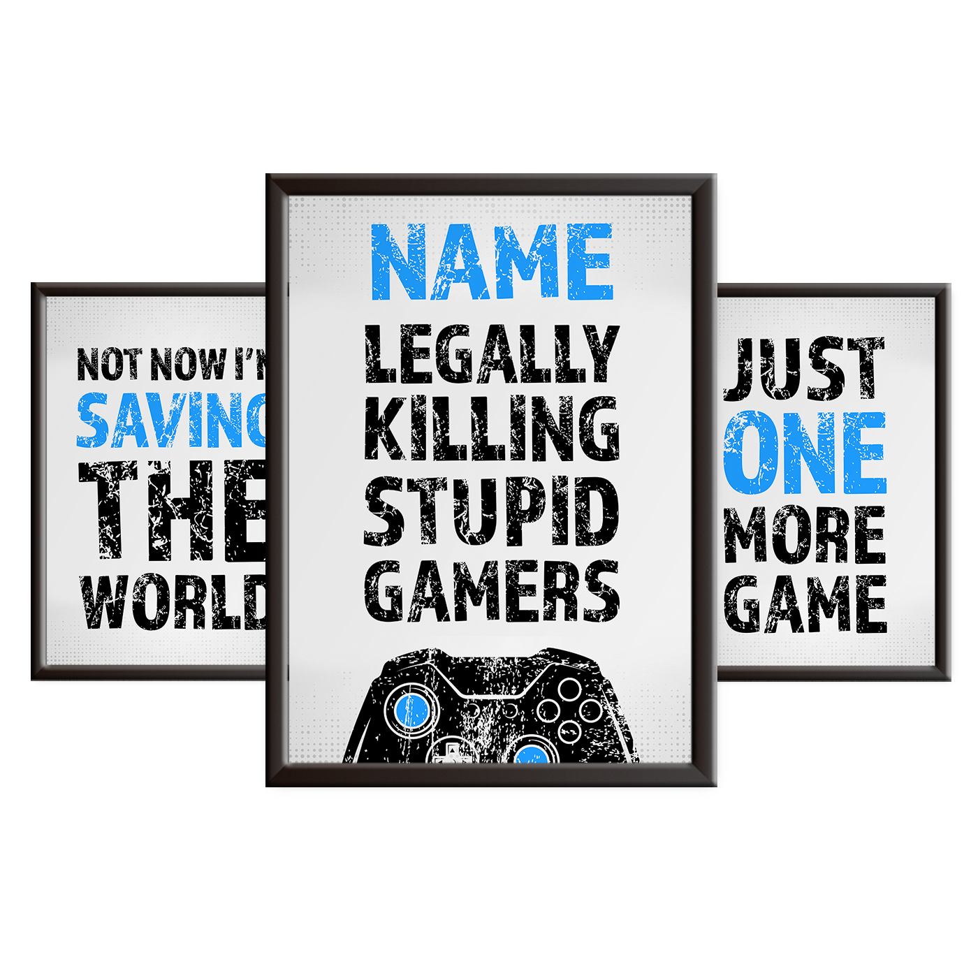 Legally Killing Stupid Gamers - Gaming Print Set - XB - Blue