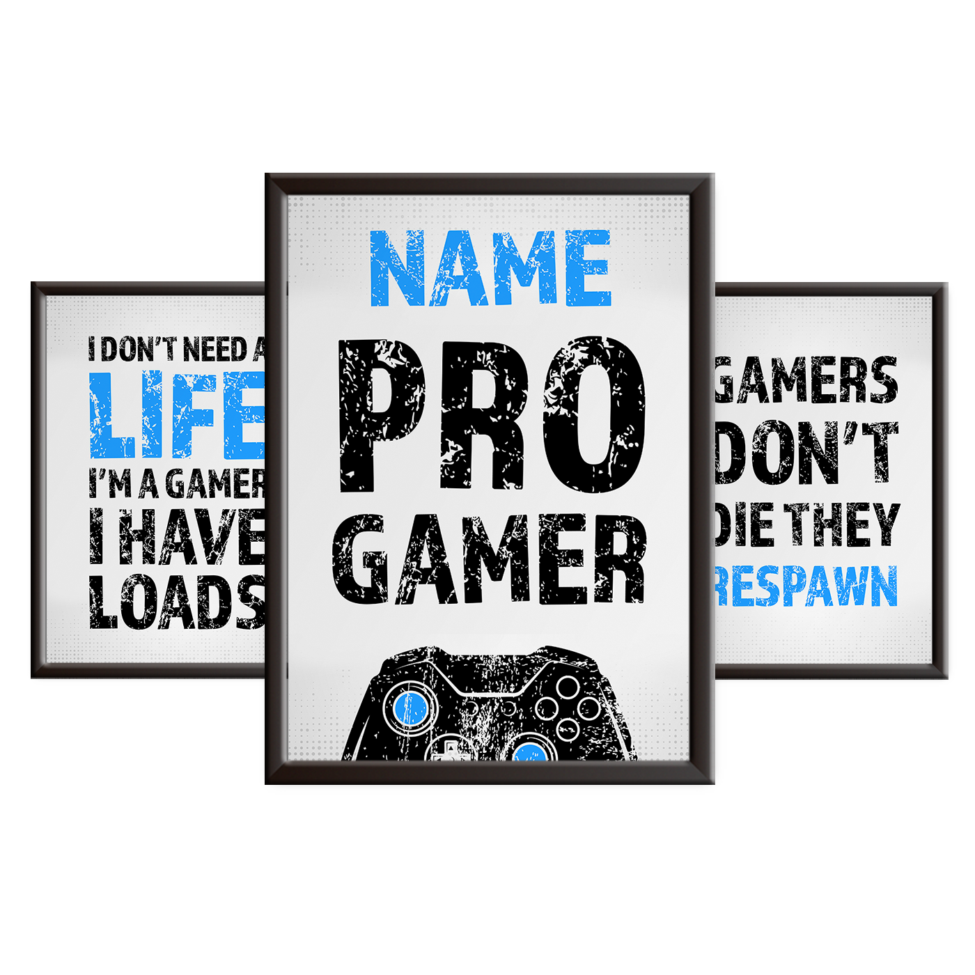 Pro Gamer - Gaming Print Set - XB - Blue