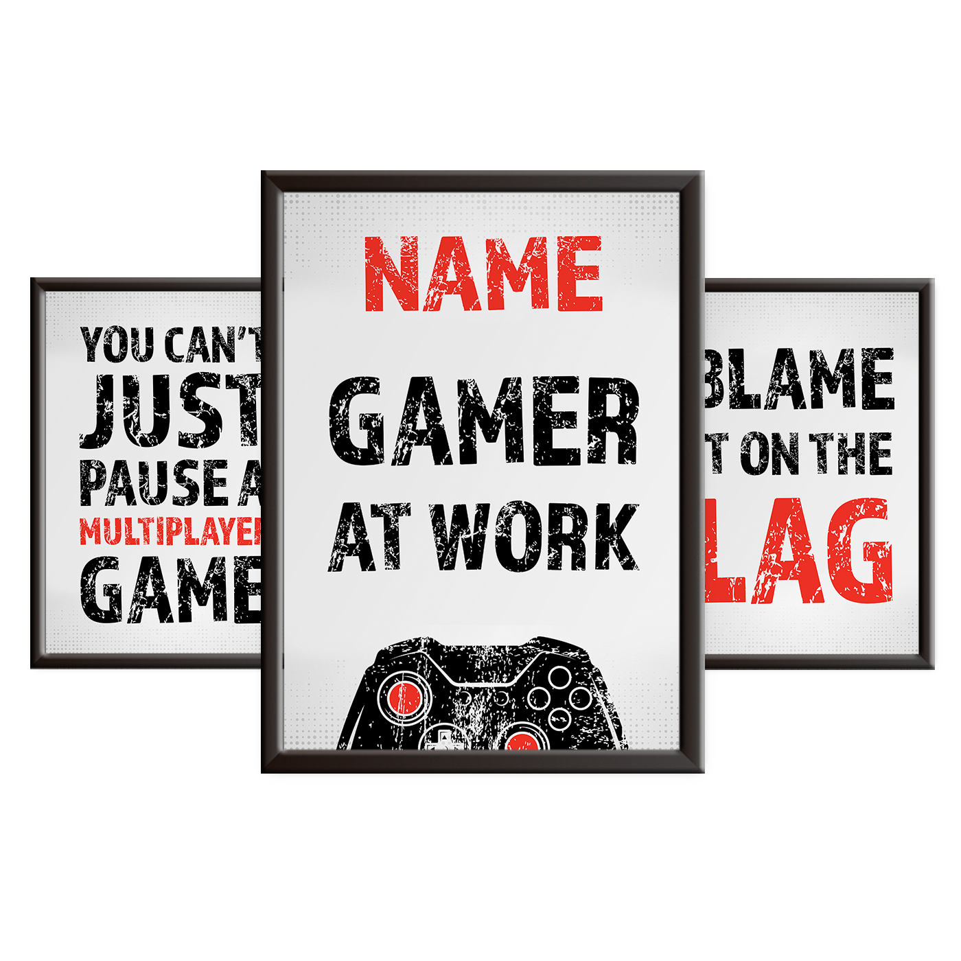 Gamer at Work - Gaming Print Set - XB - Red