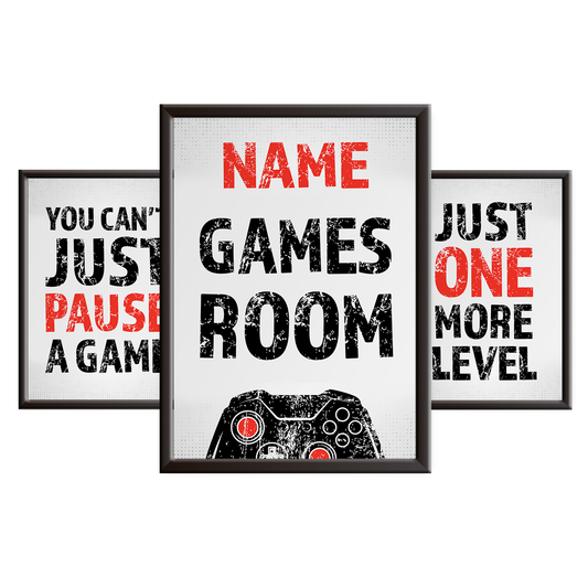 Gamers Games Room - Gaming Print Set - XB - Red