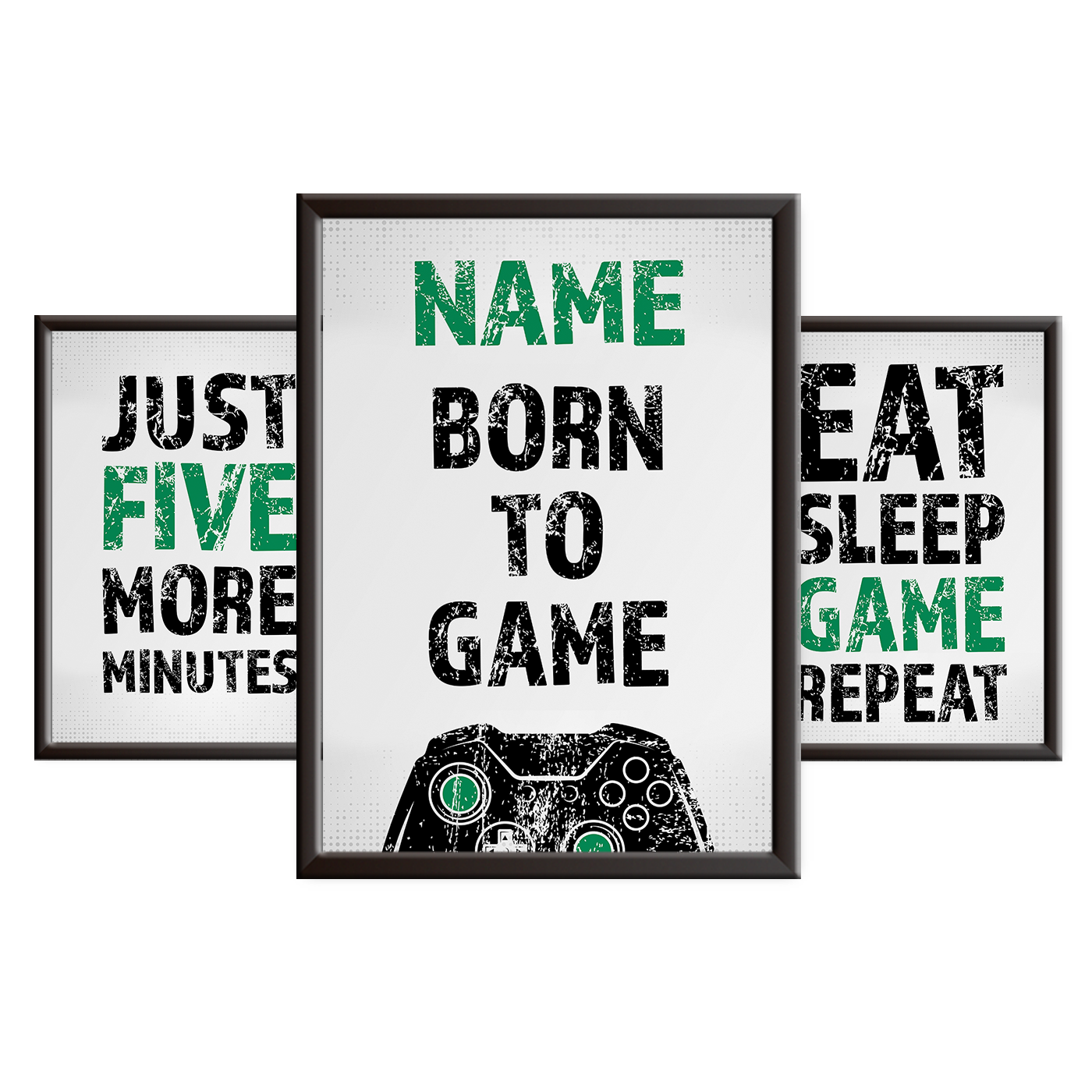 Gamers are Born to Game - Gaming Print Set - XB - Green