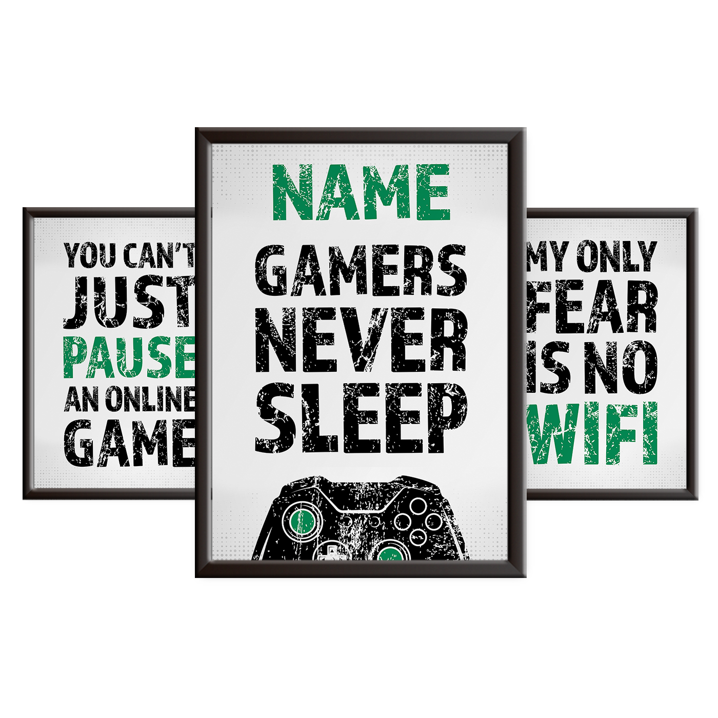 Gamers Never Sleep - Gaming Print Set - XB - Green