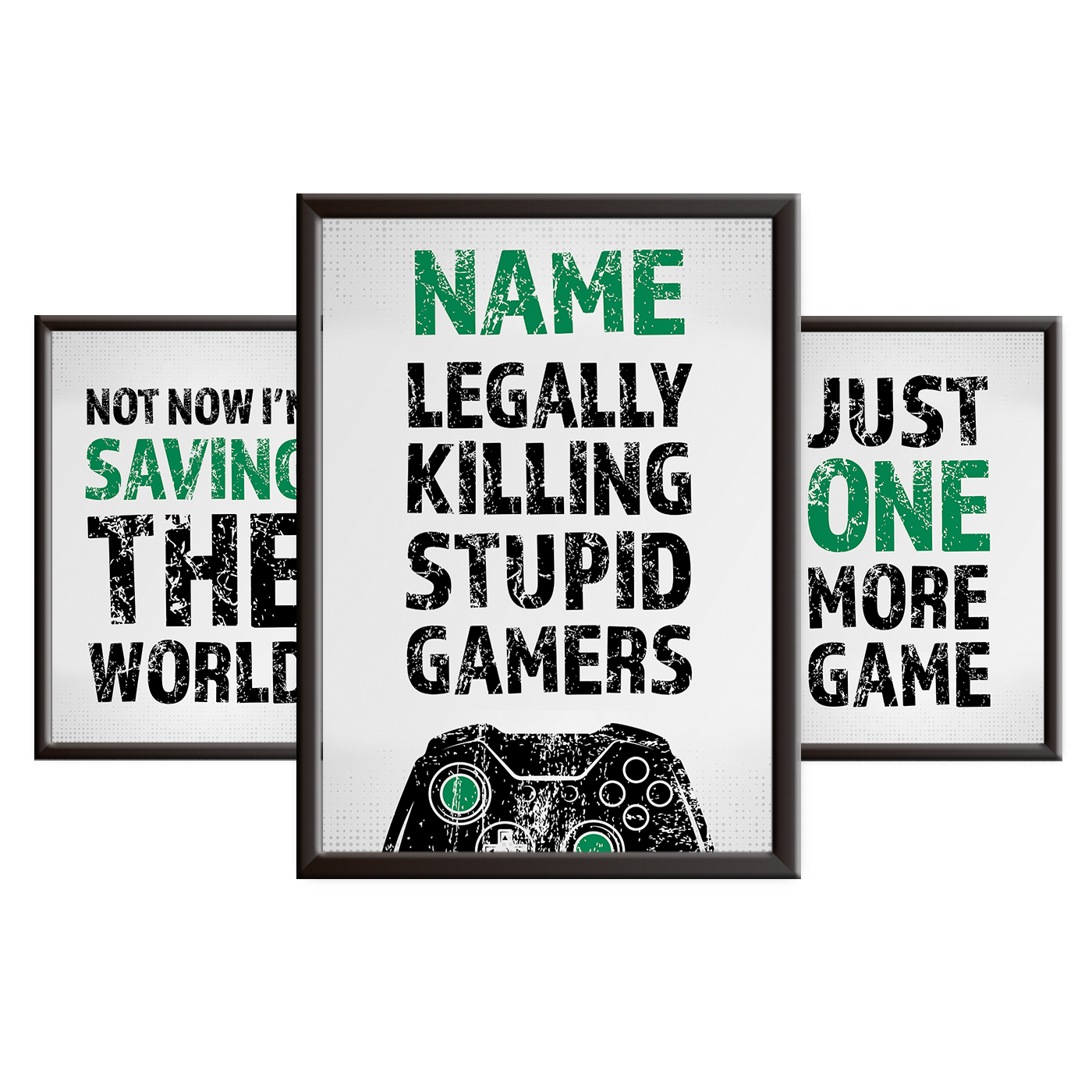 Legally Killing Stupid Gamers - Gaming Print Set - XB - Green