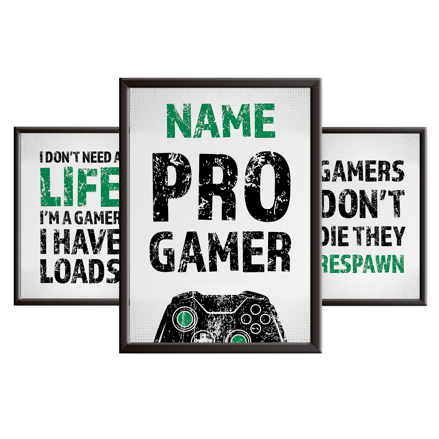 Pro Gamer - Gaming Print Set - XB - Green