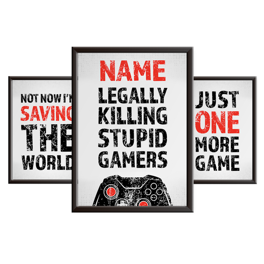 Legally Killing Stupid Gamers - Gaming Print Set - XB - Red