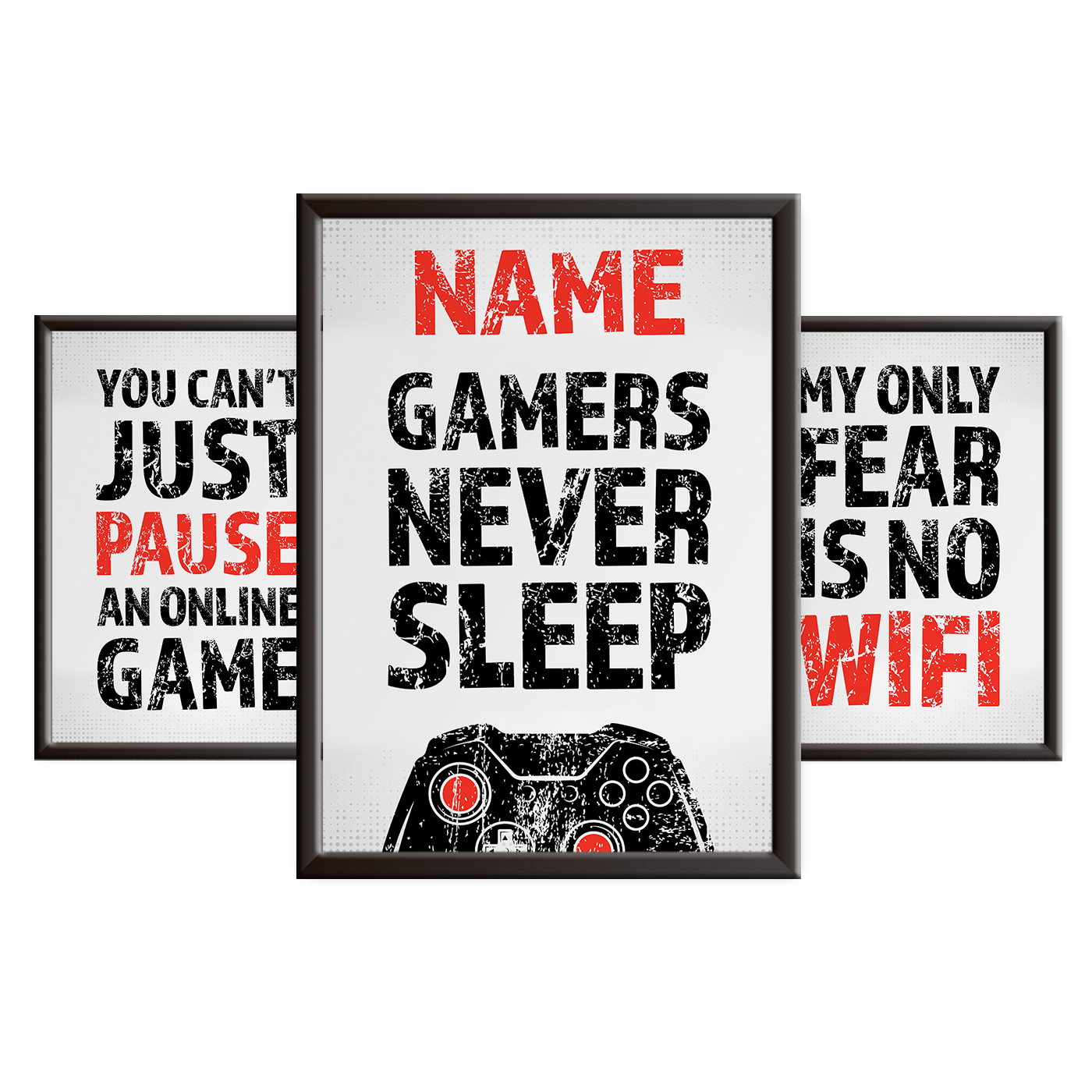 Gamers Never Sleep - Gaming Print Set - XB - Red