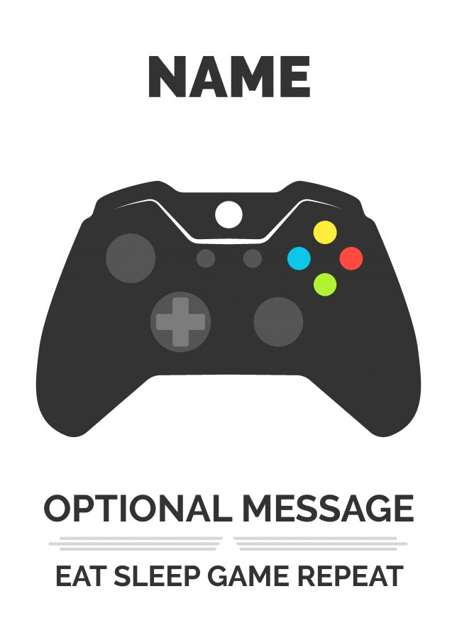 Personalised Xbox Controller Gamer Card