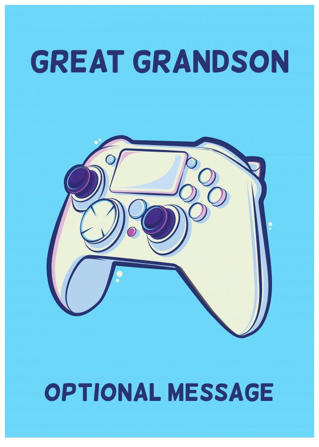 Xbox Controller Card for Great Grandson - Birthday / Christmas