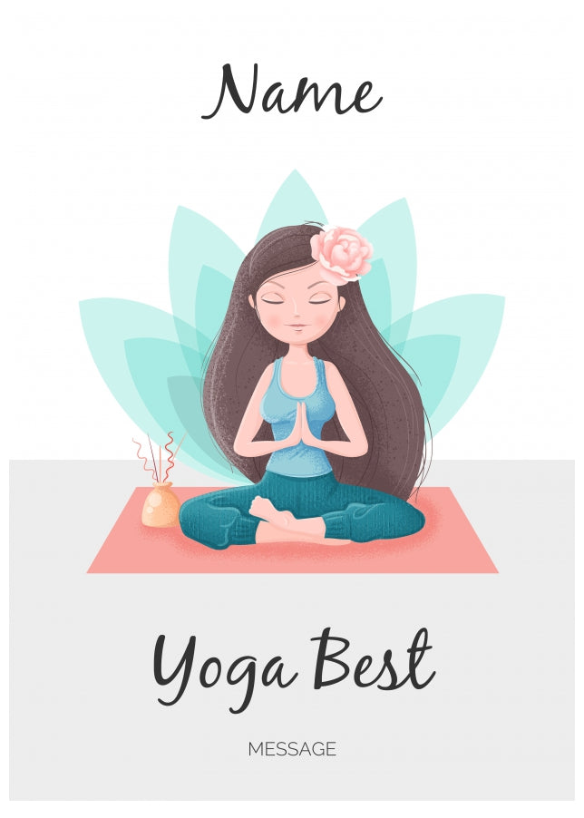 Personalised Yoga Best Mum Card