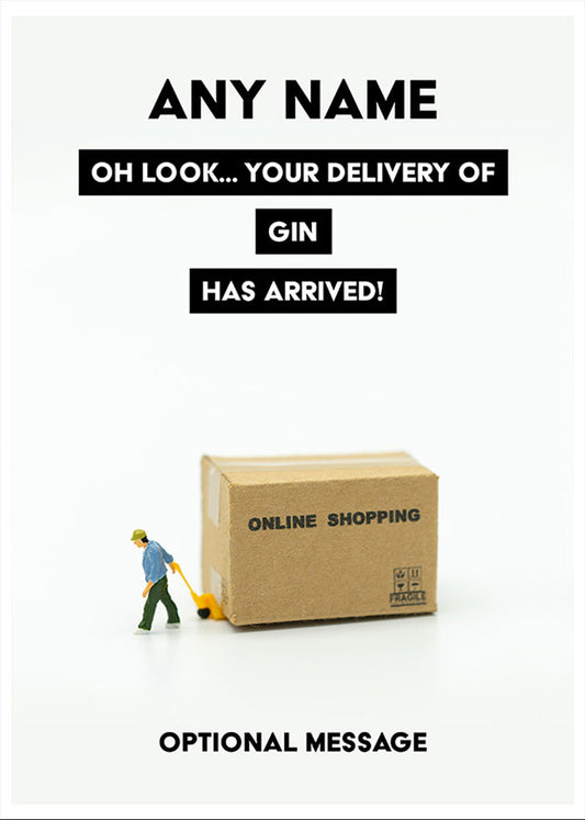 Personalised Your Gin Delivery Card