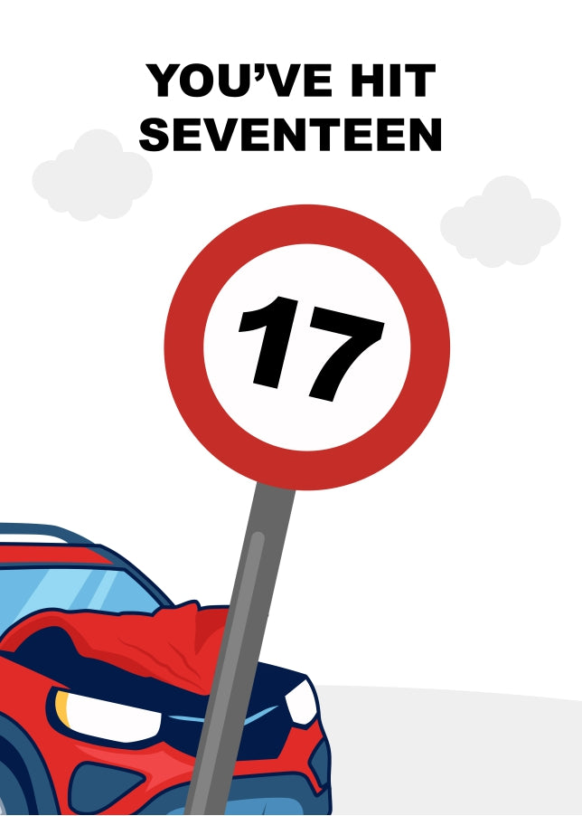 Learner Driver Birthday Card Age 17