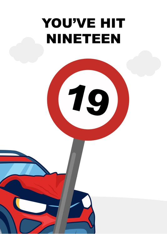Age 19 Birthday Card for Him or Her