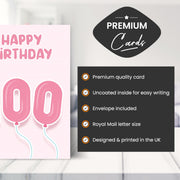 Main features of this 100th birthday card female