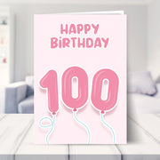 100th birthday cards for her shown in a living room