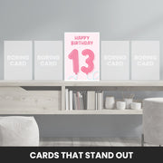 13th birthday card daughter that stand out