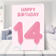 14th birthday cards for girl shown in a living room