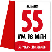 Funny 55th Birthday Cards for Men and Women - Not 55