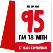 Funny 95th Birthday Cards for Men and Women - Not 95