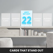 22nd birthday card that stand out