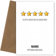 Rude Anniversary Card for Her - 5* Good Ride - Multi-Occasion Greetings Card