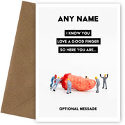 Personalised Love A Good Finger Card