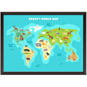 Personalised Animal World Map for Kids