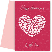 Luxury Anniversary Card for Her - Special Wedding Anniversary Cards for Couples