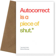 Personalised Autocorrect Is Shut Card