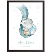 Personalised Dumbo Baby Elephant Print