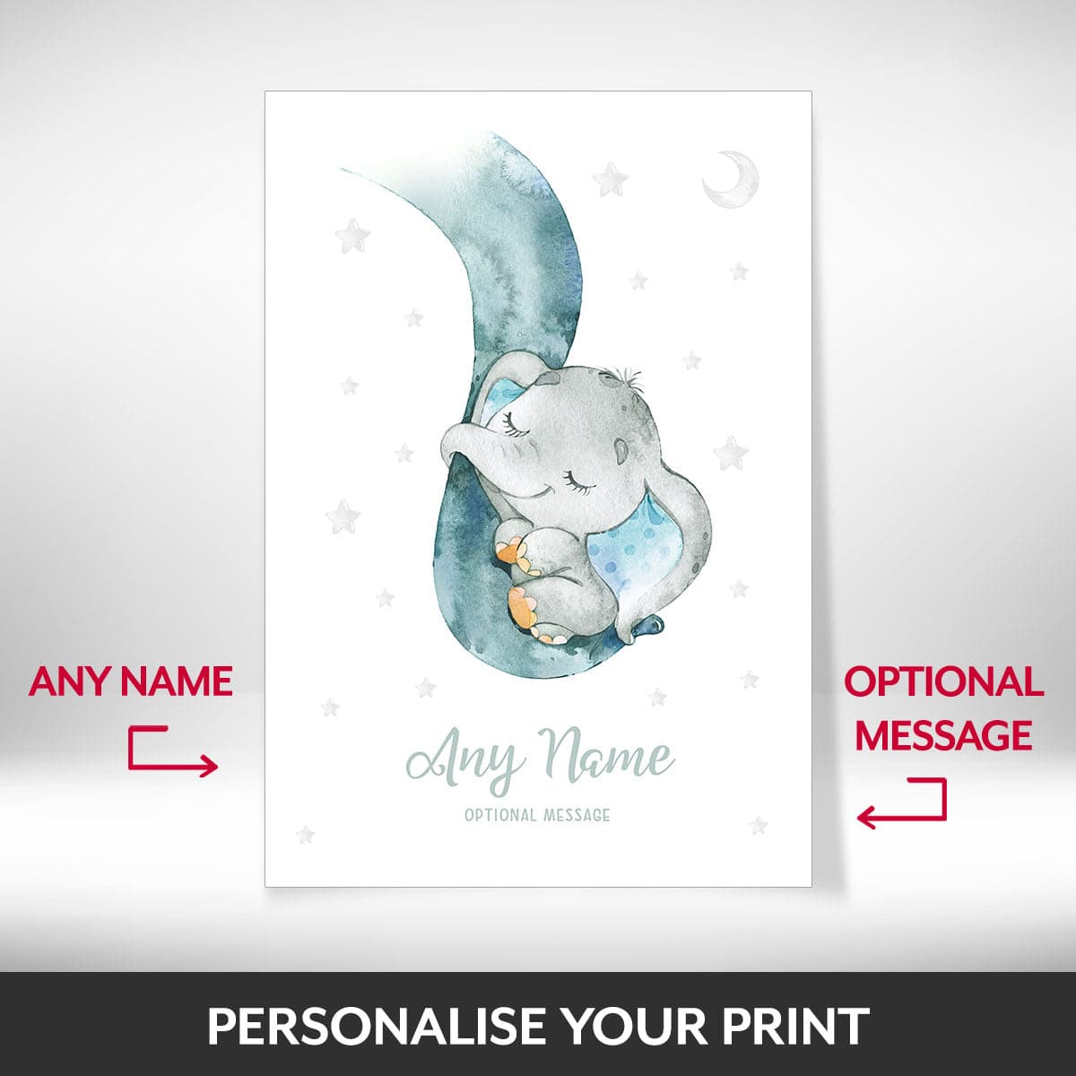 Dumbo Baby Elephant Print - Baptism Day