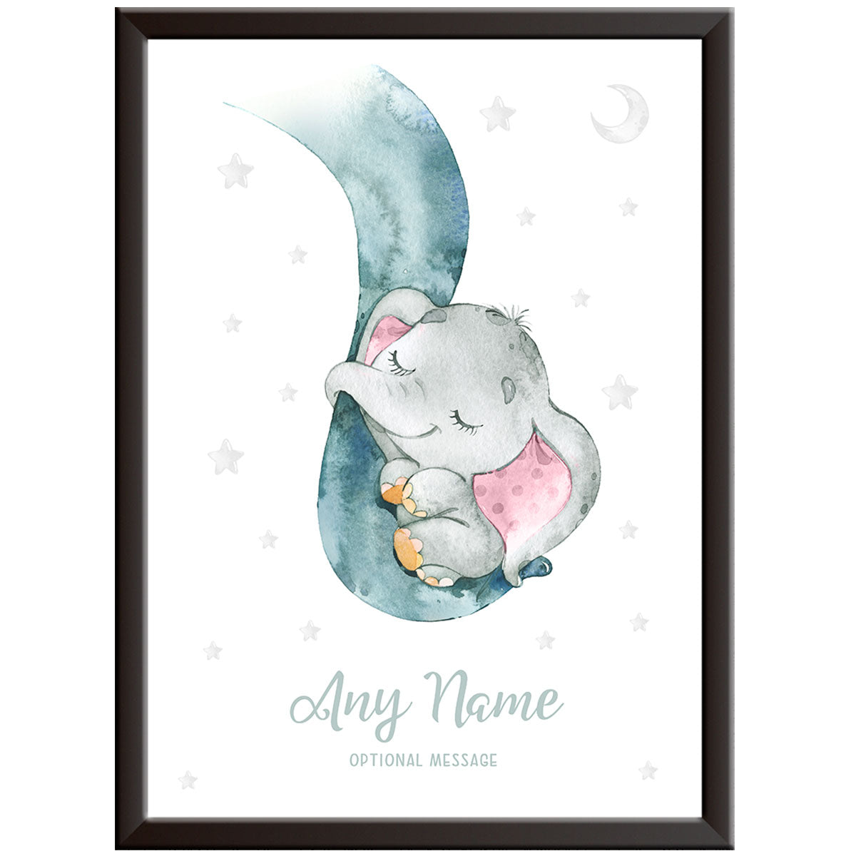 Dumbo Pink Baby Elephant Print - Baptism Day