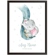 Dumbo Pink Baby Elephant Print - Naming Day
