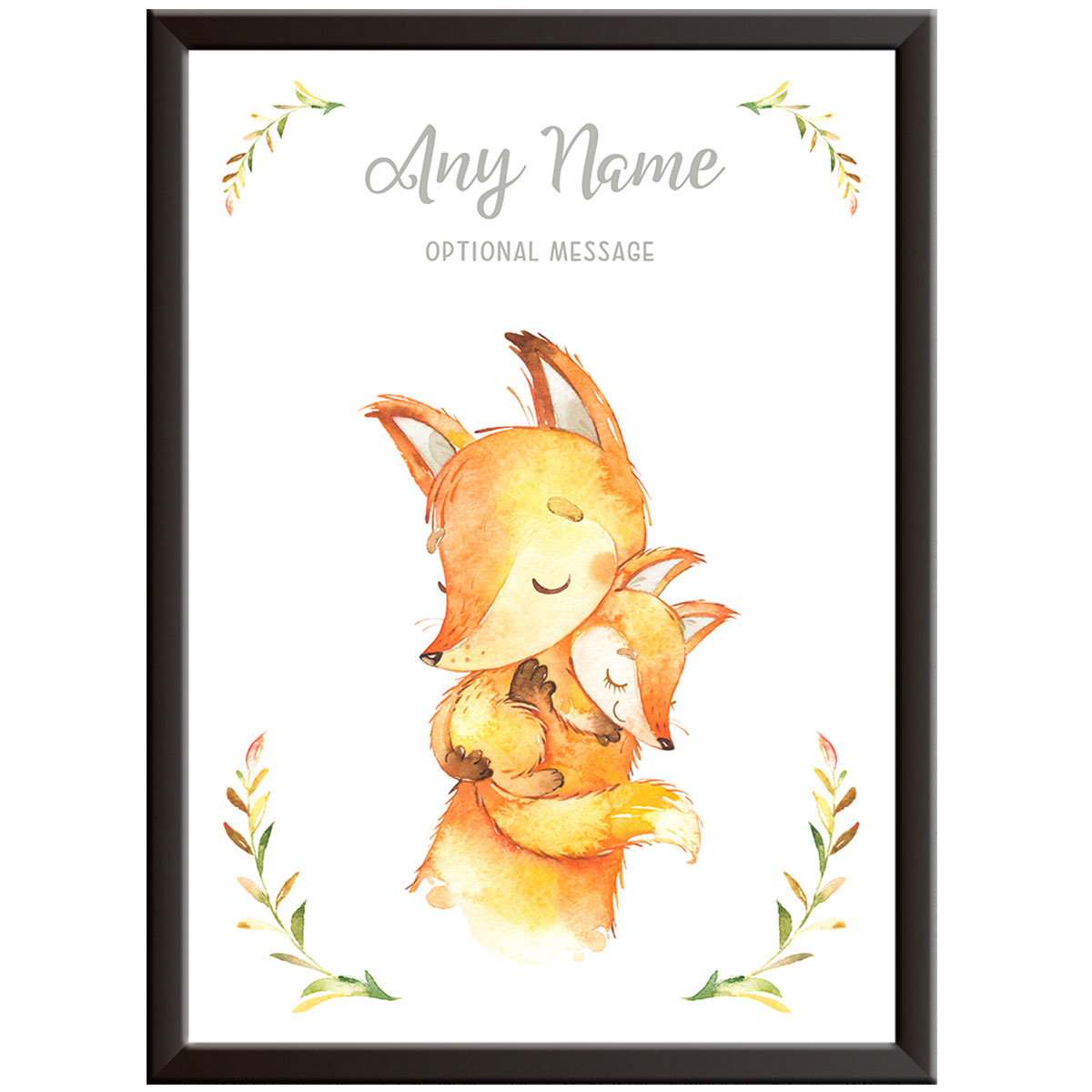 Baby Fox Naming Day Print