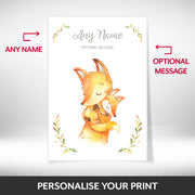 What can be personalised on this personalised prints