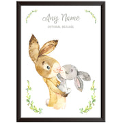 Baby Rabbit Naming Day Print