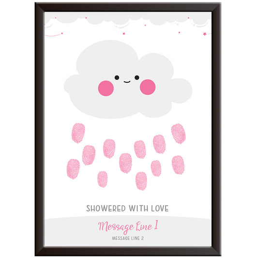 Personalised Baby Shower Cloud Print Girl