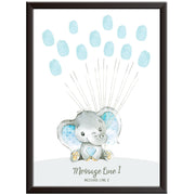 Personalised Elephant Baby Shower Print