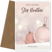 Step Brother Christmas Card - Baubles