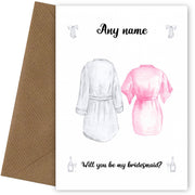 Personalised Bridesmaid Proposal Card (Robes)