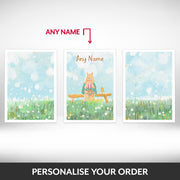 What can be personalised on this prints for girls