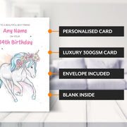 Main features of this 34th birthday card girl