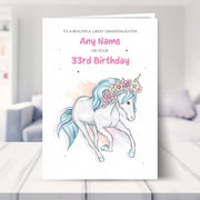 33rd birthday card shown in a living room