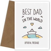 Personalised Best Dad in the World Card - Birthday, Christmas, Father's Day