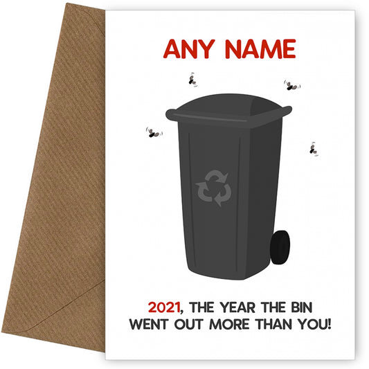 Bins Go Out More in 2021 Card